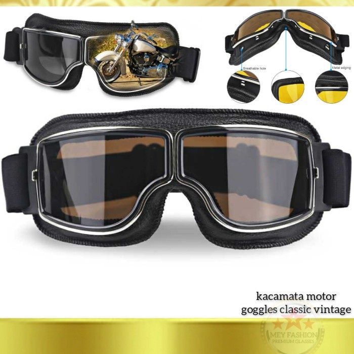 kacamata goggles classic vintage Uv protection/kacamata motor
