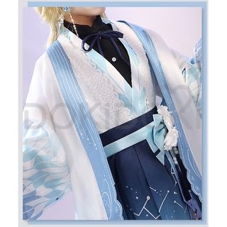 Game Genshin Impact Lumine Doujin Cosplay Costume Kimono Halloween Traveler Lumine Dress Doujin Cosplay