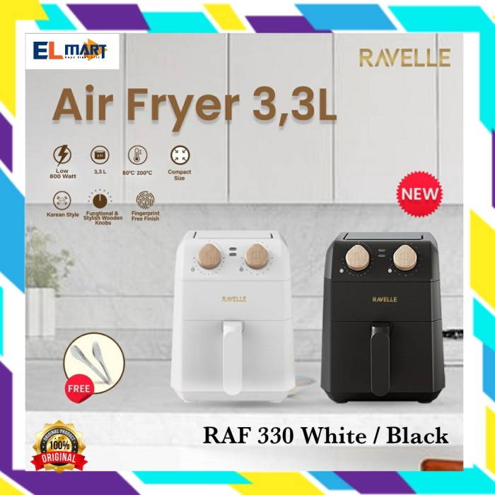 Air Fryer Ravelle 3,3L RAF 330 RAF330 Airfryer 3,3 Liter Korean Style