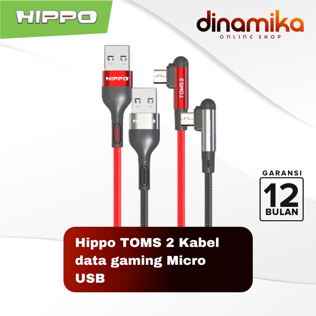 Hippo TOMS 2 Kabel data gaming Micro USB Type C Lightning Support Fast Quick Charging