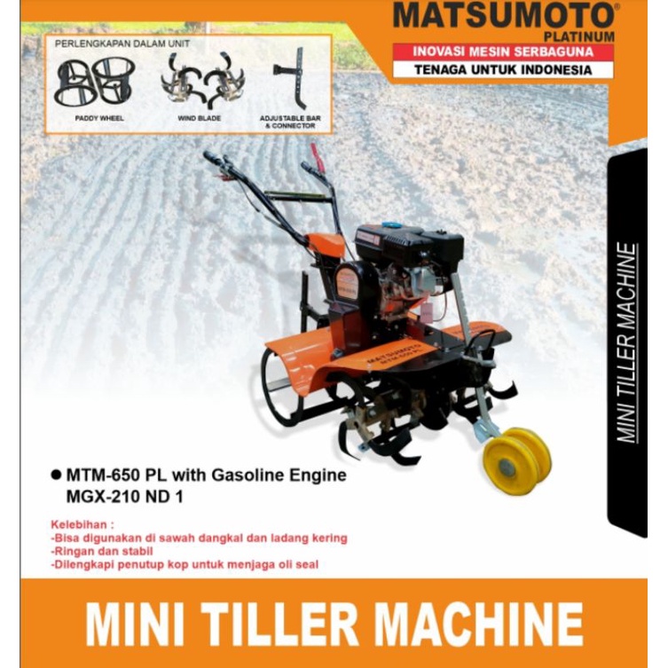 TRAKTOR TILLER SAWAH & LADANG MATSUMOTO MTM-650 PL