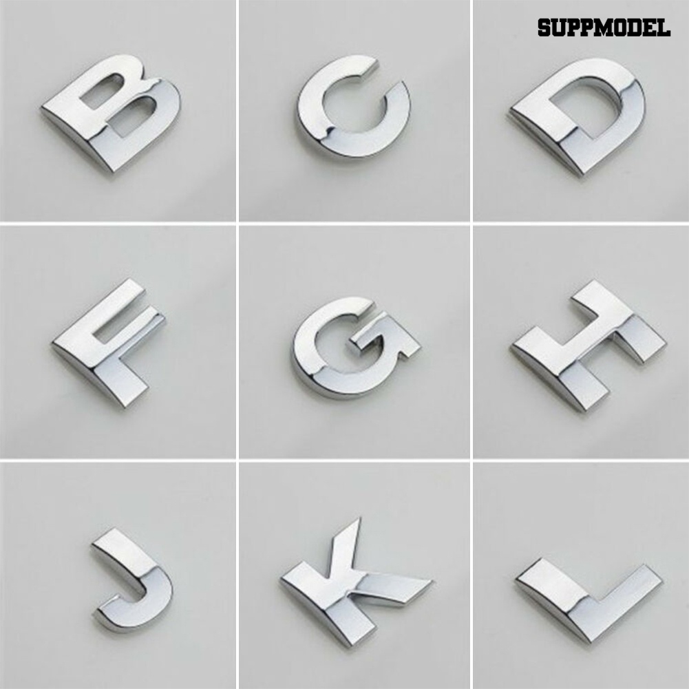 [SM] Number Letter Self-adhesive Auto Sticker Mobil Badge Decals Emblem Dekorasi