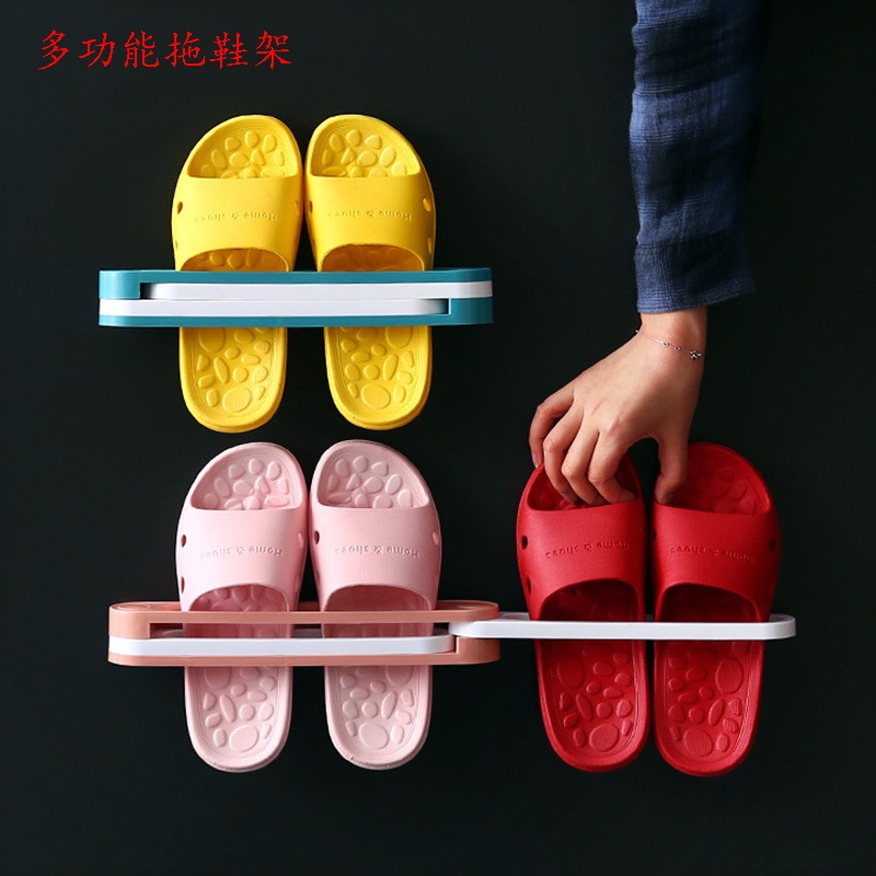 ⭐️𝐈𝐇𝐒 𝟕𝟐𝟏 𝐋𝐚𝐦𝐩𝐮𝐧𝐠⭐️Rak Sepatu Tempel Dinding Lipat 3 Holder Tempat Sepatu Gantung 3 in 1 Shoe Rack