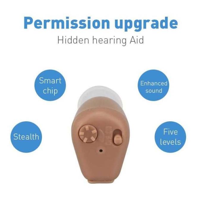 Alat Bantu Dengar Pendengaran Kecil Mini Tanpa Batre Cas Suara Jernih