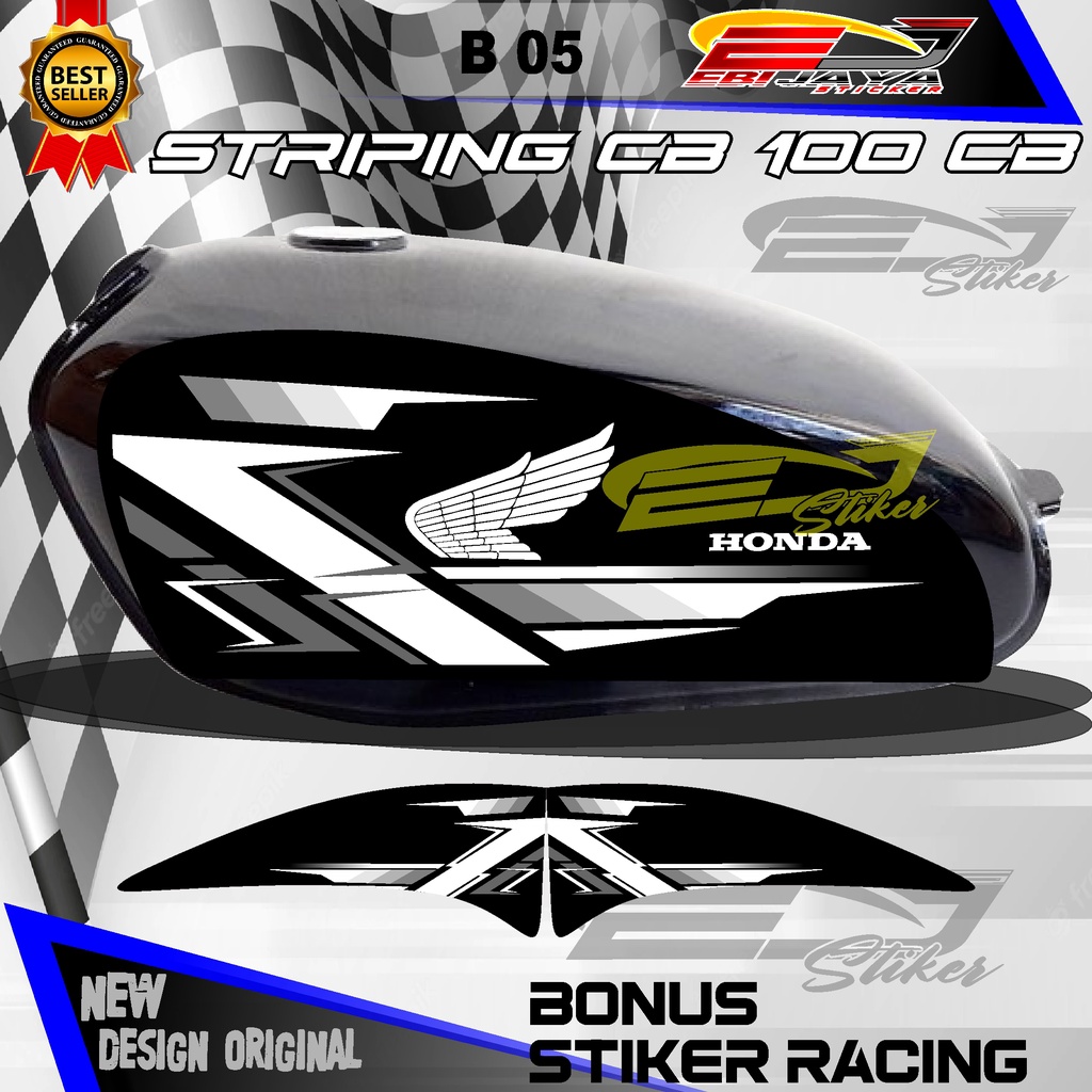 STRIPING CB 100 STANDART / STIKER CB 100 CUSTOM HOLOGRAM DAN NON HOLOGRAM B05