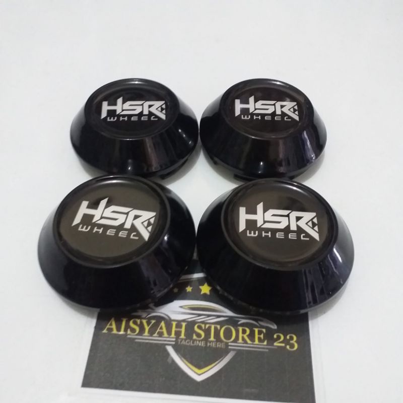 dop roda tutup velg variasi kerucut logo HSR WHEEL 6,8cm