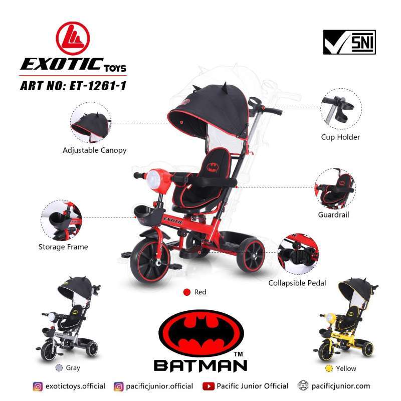 Stroller Sepeda Anak Roda Tiga 3 Exotic ET-1261-1 / ET-1262