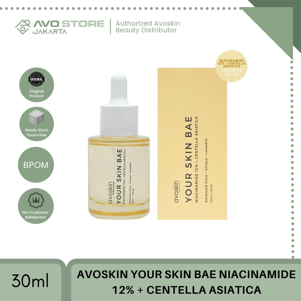 [FREE MINI TONER 20ml] TWIN PACK Avoskin Your Skin Bae Niacinamide 12% + Centella Asiatica