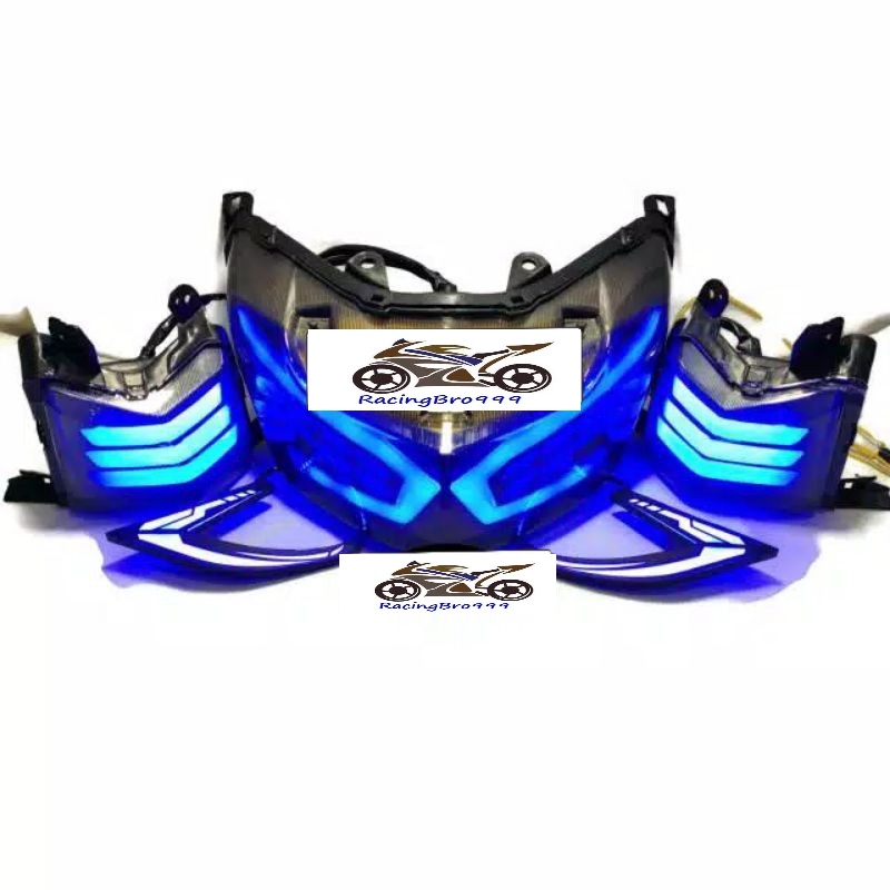 lampu stop belakang dan sen depan plus alis sen runing model Audi paket set Yamaha nmax old lama