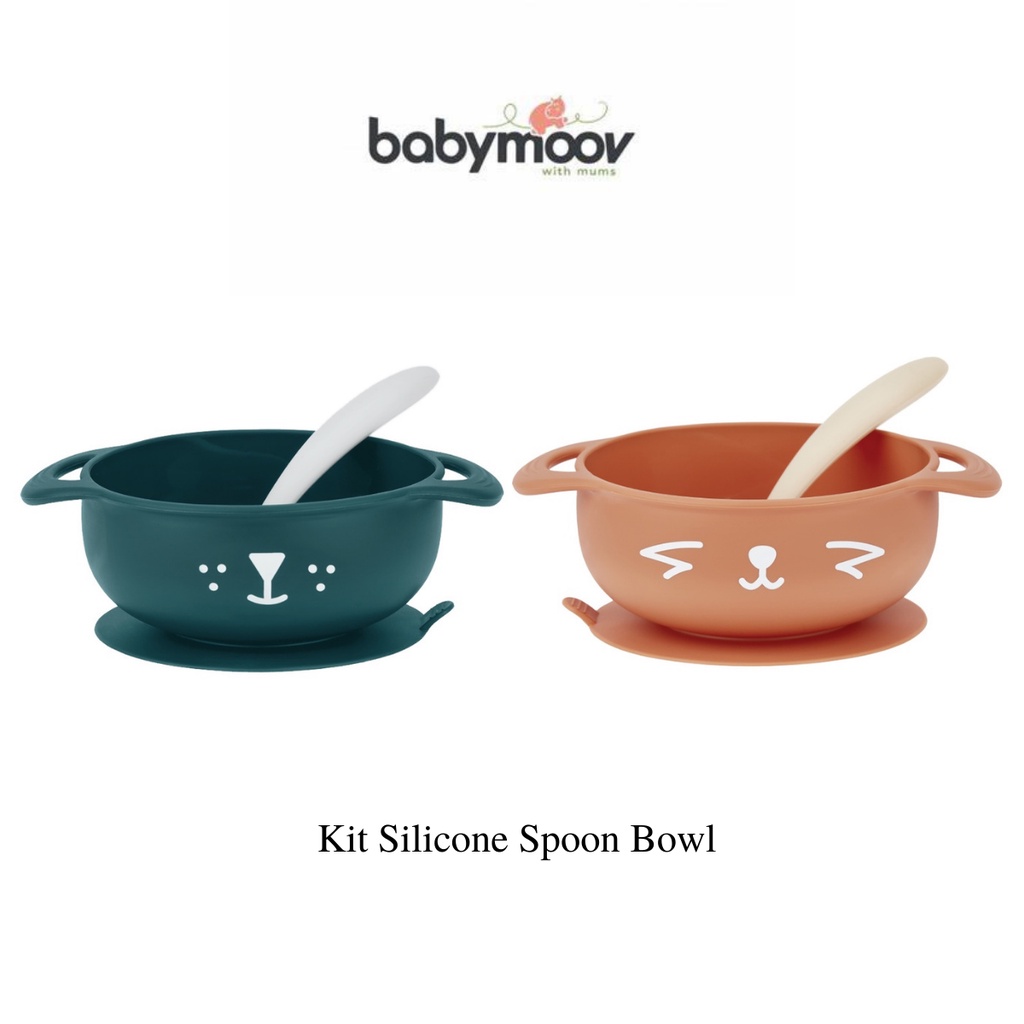 Babymoov Tast'isy Kit Silicone Spoon Bowl Mangkok dan Sendok Bayi Silikon
