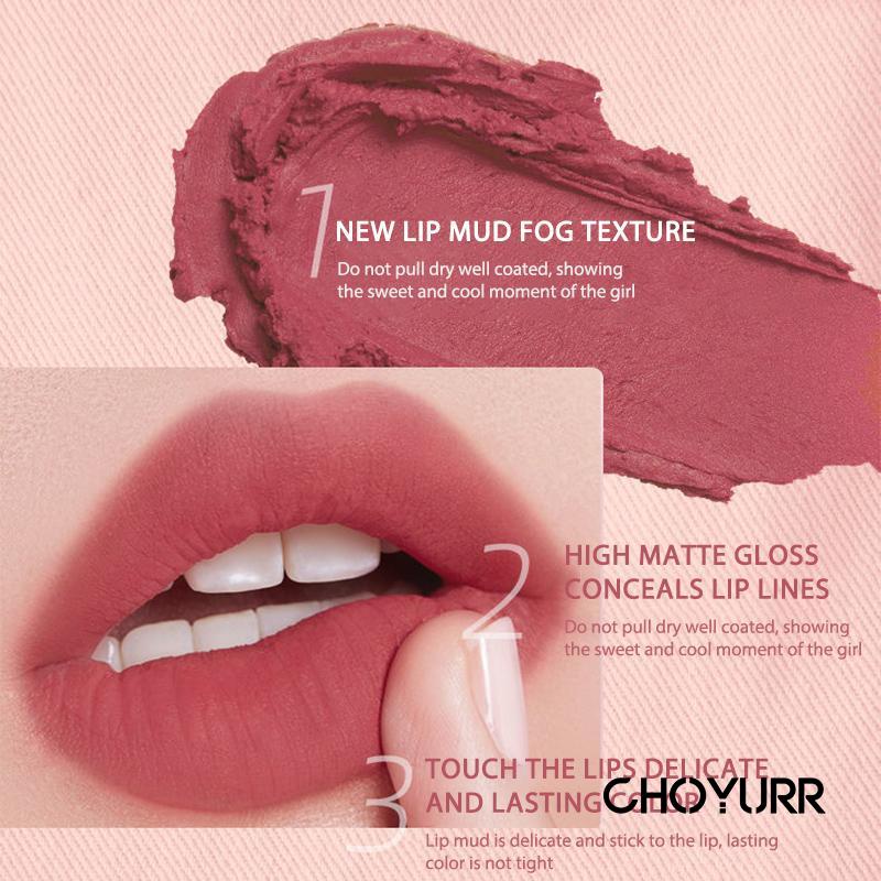 【COD】MAGIC CASA Lip Cream Matte Velvet Lipstick Tahan Lama Lip Mud 24 jam-Tahan Nyaman dan Lembap Bibir-CH