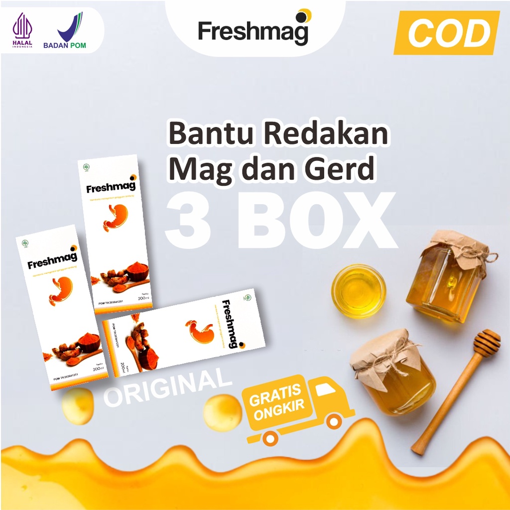 

3 Box FRESHMAG - DISTRIBUTOR RESMI FRESHMAG Bantu Redaka Asam Lambung dan Mag 100% Original Asli Halal BPOM