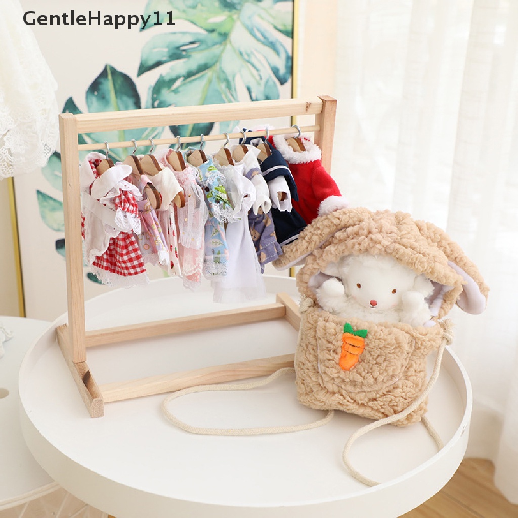Gentlehappy Dollhouse Miniture Rak Baju Pakaian Organizer Gantungan Aksesoris Mainan id
