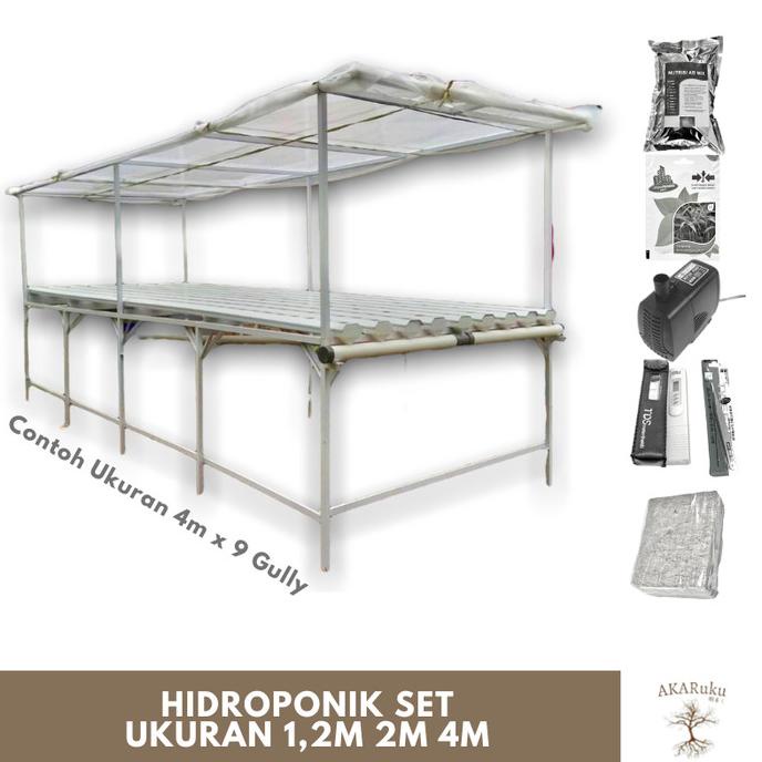 Hidroponik Set Gully Trapesium NFT komplit DIY 01