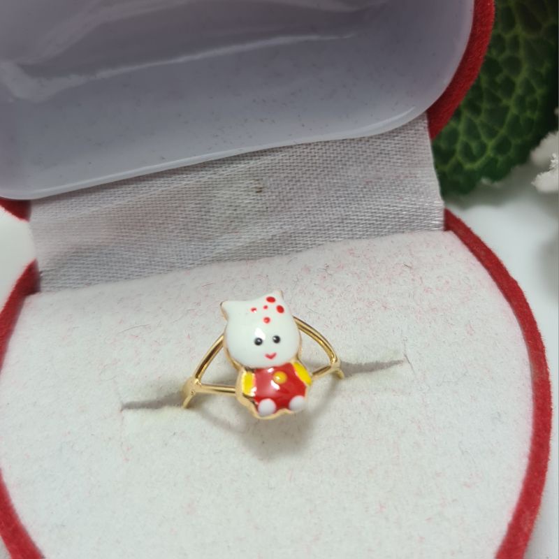 Cincin Anak Emas Muda Gambar Hello Kitty Kelinci