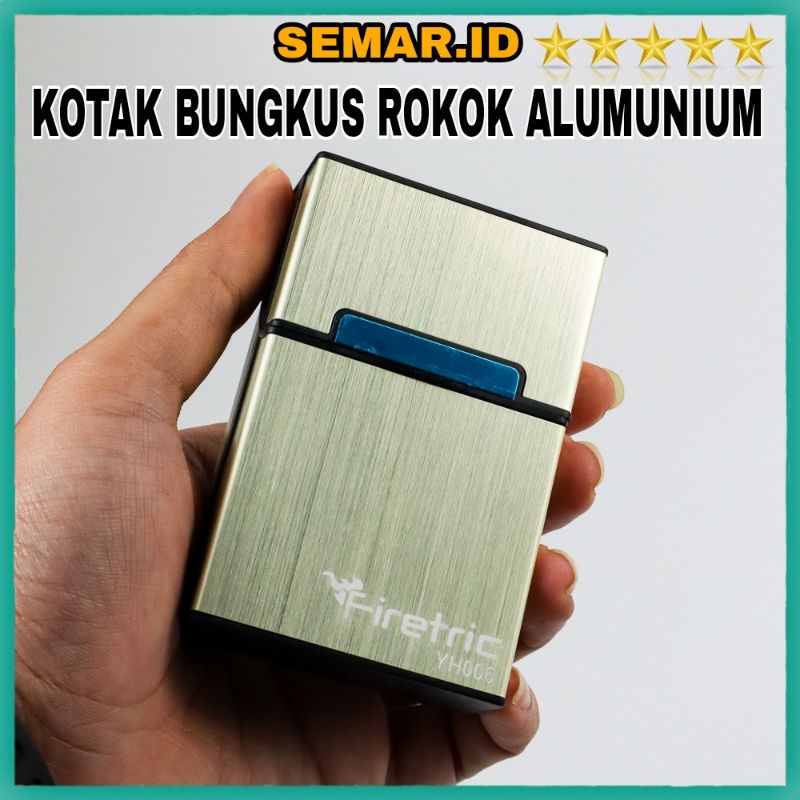 Firetric Kotak Bungkus Rokok Elegan Aluminium Cigarette Case