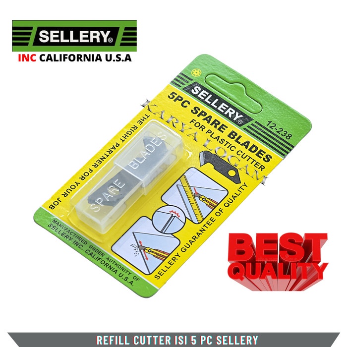 

REFILL SPARE BLADE ACRYLIC SET 5PCS SELLERY - ISI CUTTER AKRILIK