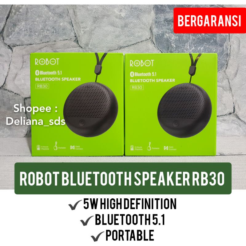 Robot Bluetooth Speaker RB30 Garansi Resmi 1 Tahun Robot Speaker Bluetooth RB30 Bluetooth Speaker Ro