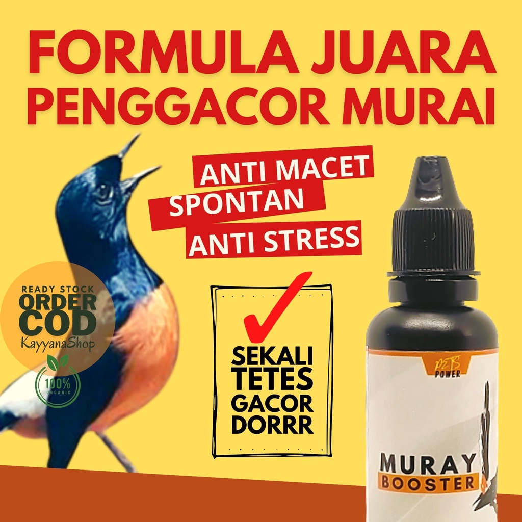 30 ML Suplemen Murai Batu / Vitamin Ternak Murai Batu / Vitamin Ternak Murai / Suplemen Murai Lomba 
