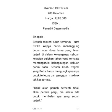 

NOVEL MISTERI NINGSIH