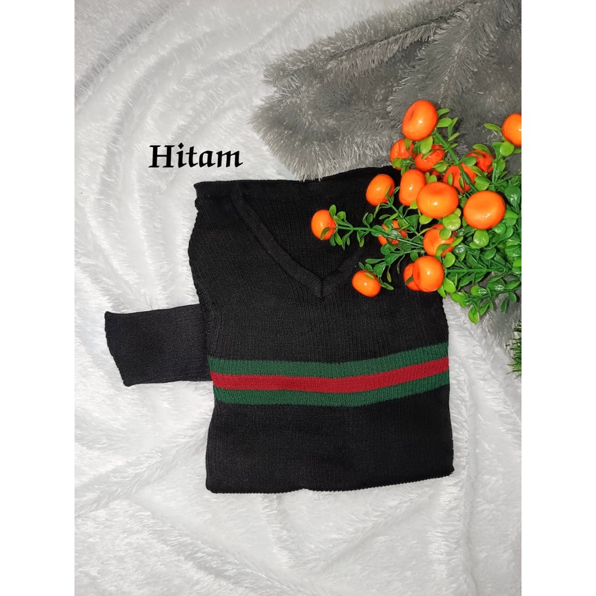 Atasan Gucci v-neck raju pjg/ inner rajut wanita