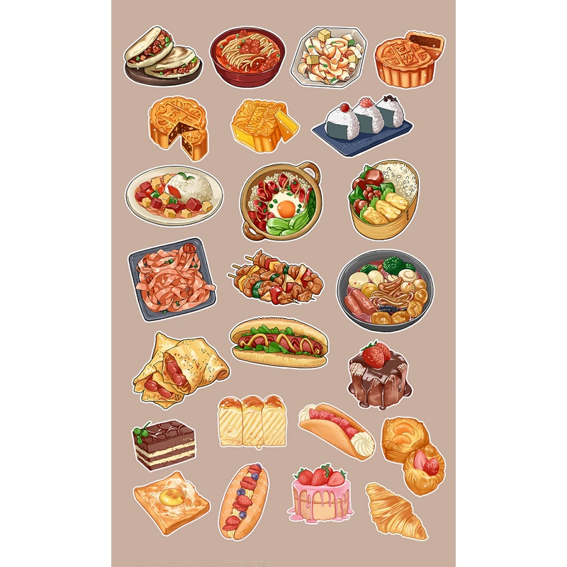 

Sticker Food #3 / Stiker Diary Makanan / Stiker tumblr / stiker laptop / Planner / Notebook / Jurnal / Scrapbook/ stiker handphone