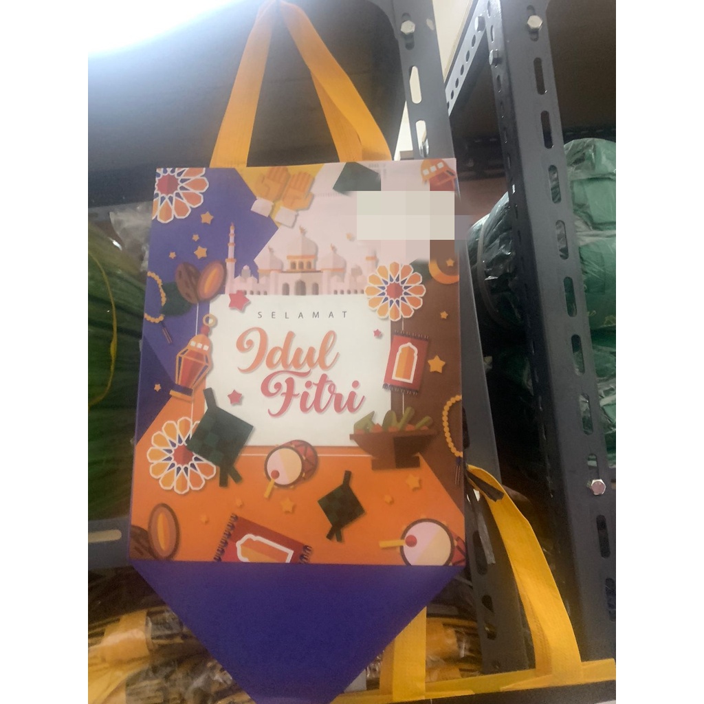 

tas idul fitri shopping bag bedug idul fitri ungu orange 39 x 30 x 15 cm