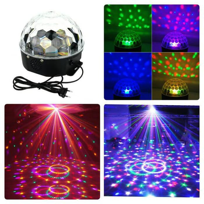 LAMPU DISCO SPEAKER / LAMPU DISCO RGB + REMOTE + BLUETOOTH + USB MP3