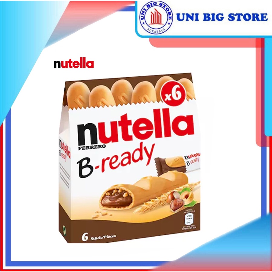 

Nutella Ferrero B-Ready 22 gr x 6 pcs Wafer Bready Hazel Chocolate