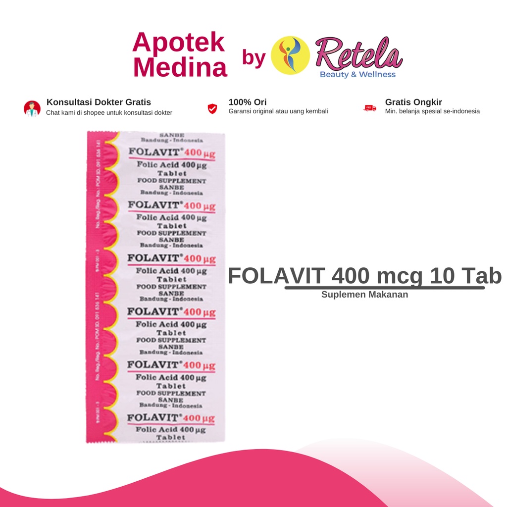 Jual Folavit Mcg Tablet Suplemen Promil Asam Folat