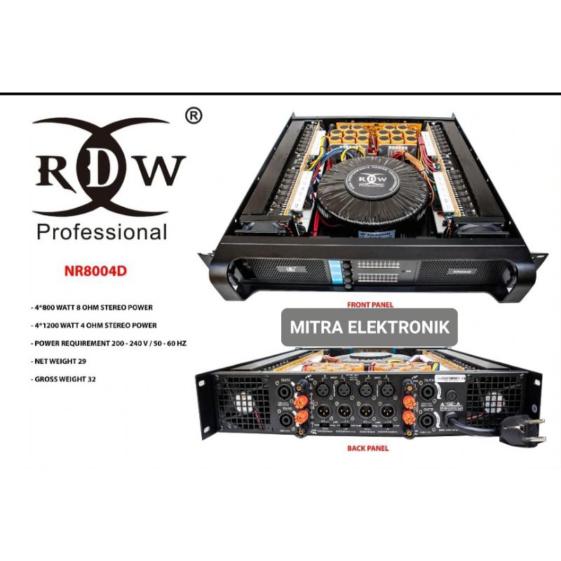 Power RDW NR8004D Original 4 channel Power 4 channel RDW NR 8004D