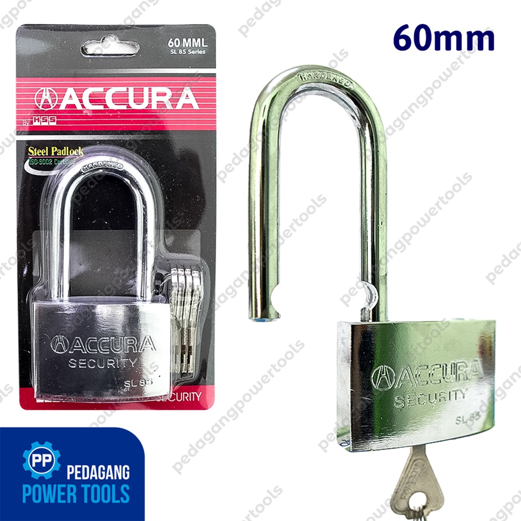 ACCURA GEMBOK BESI 60 MM LONG PADLOCK KUNCI PAGAR RUMAH LEHER PANJANG