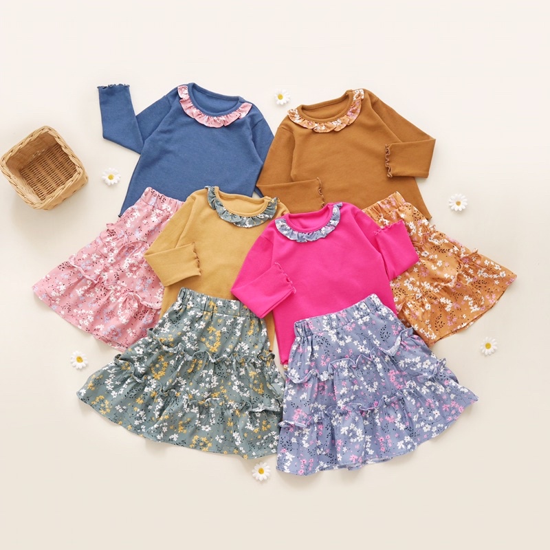 RACHIDKIDS / SETELAN ANAK CEWEK LUCU / ARUMI SKIRT SET