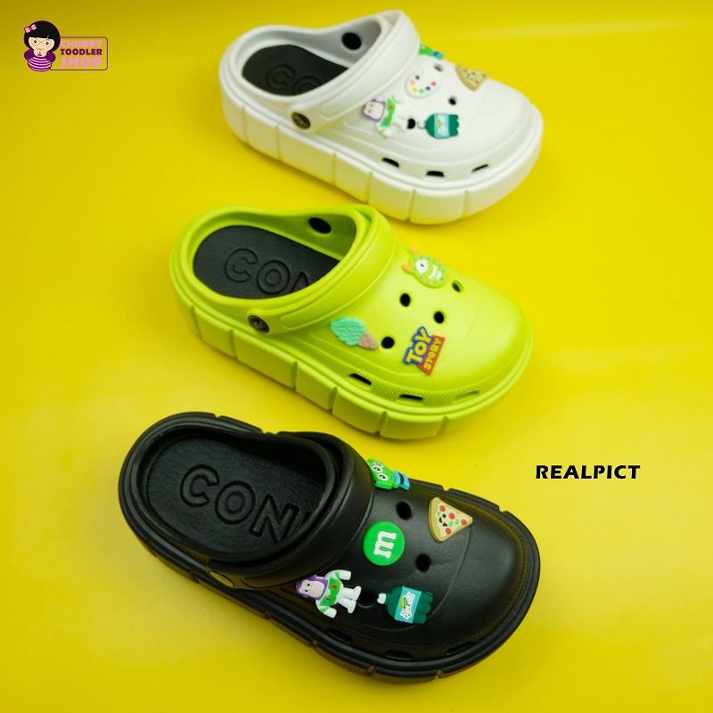 -Ramadhan Sale- SH2252 Sendal Bapao Fuji Sendal Wedges Platform Clog Jibblitz Toystory Import Sandal Bangkok Tinggi