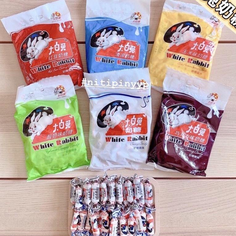

Ready _ [6 VARIAN] WHITE RABBIT CANDY CREAMY MILK — Permen Susu White Rabbit 大白兔奶糖 (114gr) ☿