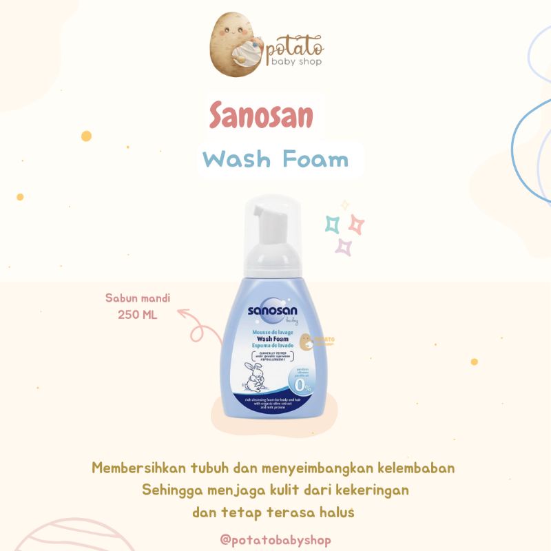 Sanosan Baby Wash Foam 250 ml - Sabun Mandi Bayi