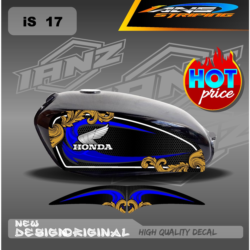 STRIPING LIST VARIASAI CB100 /STIKER MOTOR CUSTOM CB100 HOLOGRAM/NON HOLOGRAM IS17