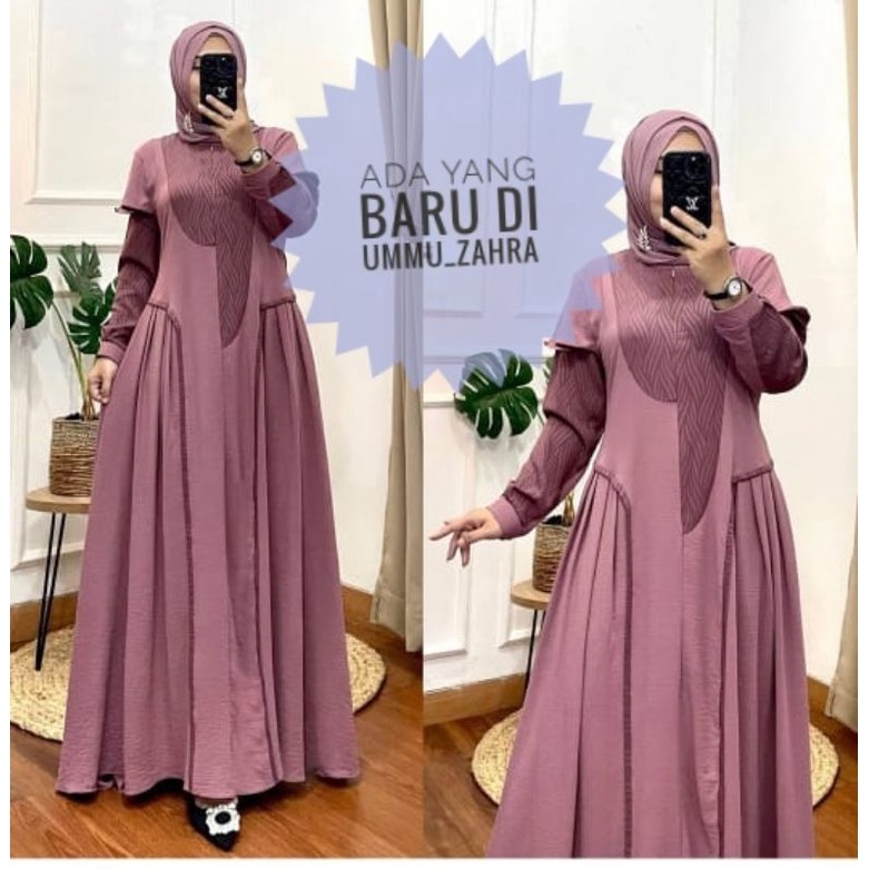 Kanaya gamis kombi/ Gamis Cringcle kombinasi yoryu/ premium butik / Gamis remaja Cantik