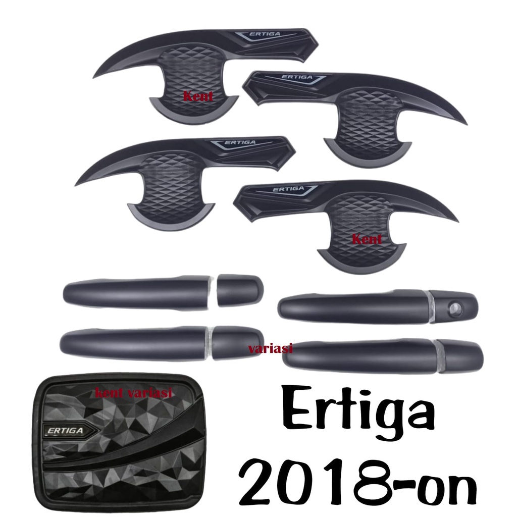 Paket Outer Handle Tank Cover All New Ertiga 2018 Up Hitam Doff