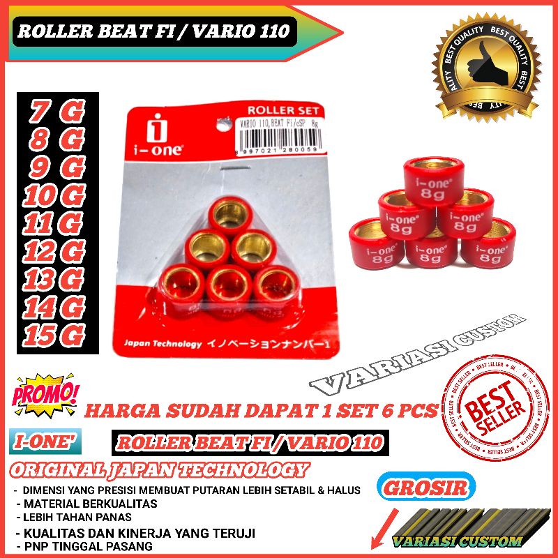 ROLLER ROLER LOLER RULER LULER RACING BEAT FI ESP STREET POP VARIO 110 KARBU SCOOPY ESP 7 9 8 10 11 12 GRAM GR ORIGINAL