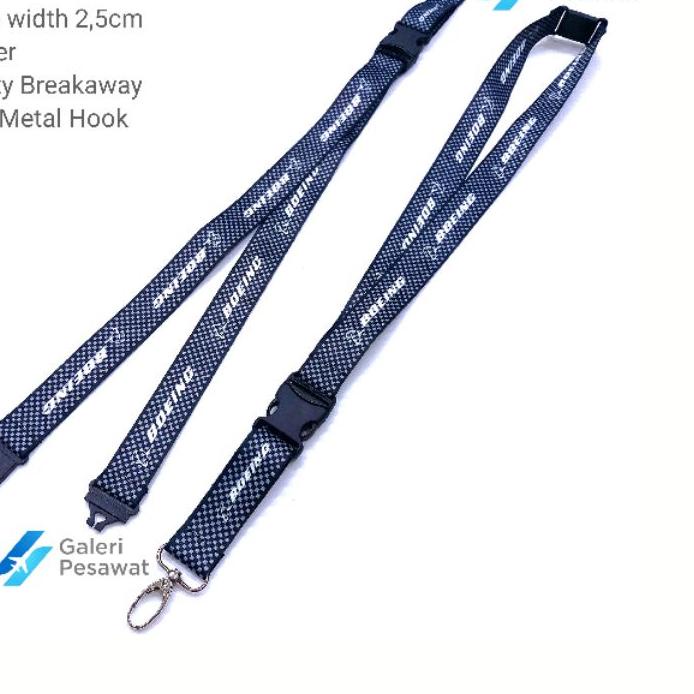 

マ Lanyard/Gantungan Tali ID Card Premiun BOEING CARBON Promo!