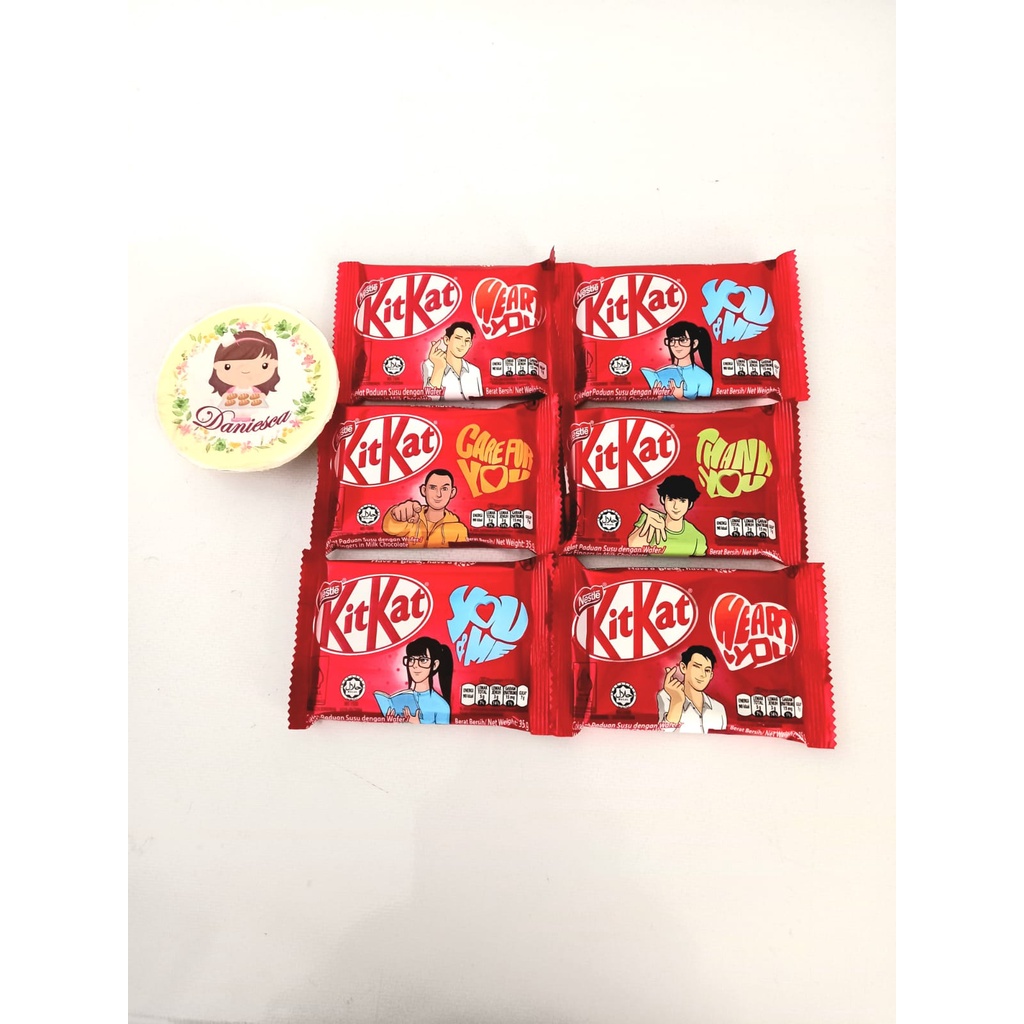 

.6 pcs Nestle kitkat 4F 35 gr milk chocolate green tea wafer ( ds bgr )