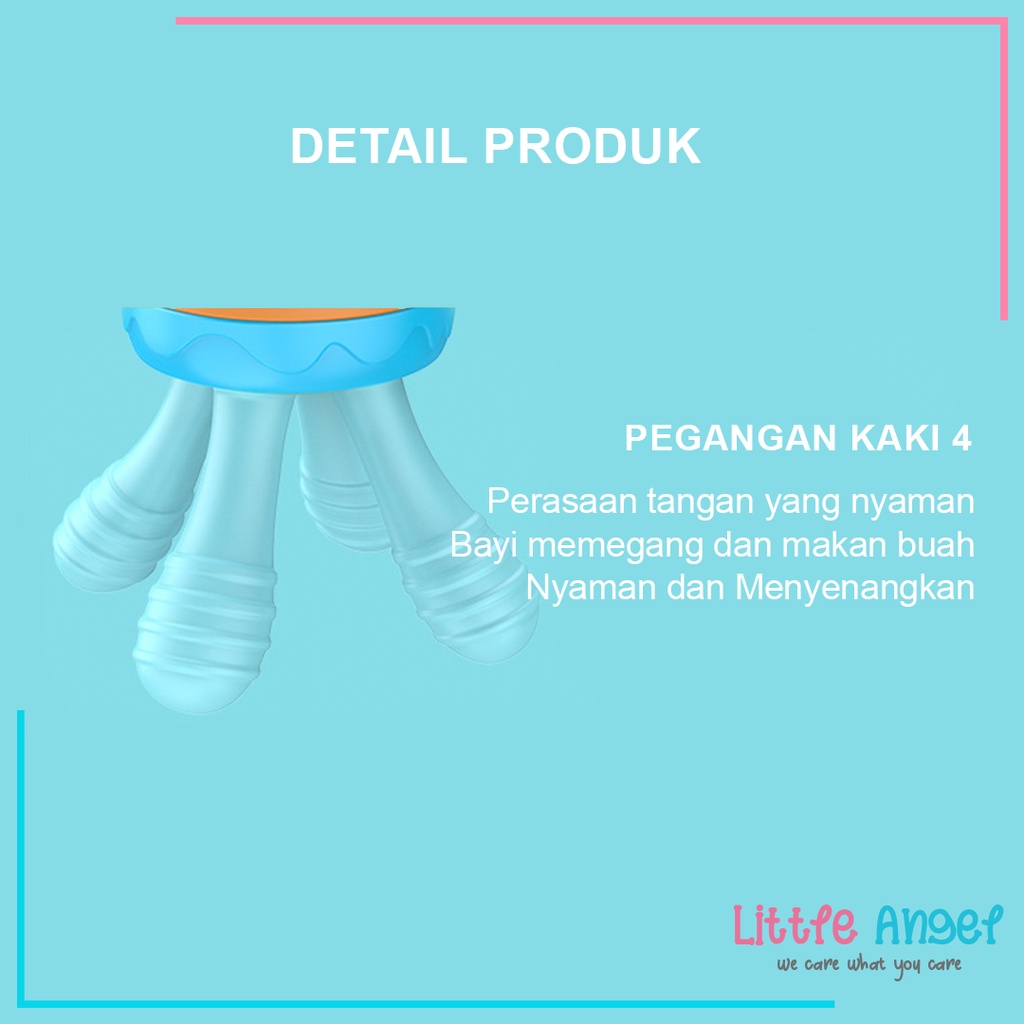 DOT BUAH EMPENG BAYI MPASI Pacifier Gigitan Sayur Anak Fruit Food Teether Feeder BPA FREE Set Perlengkapan Makan