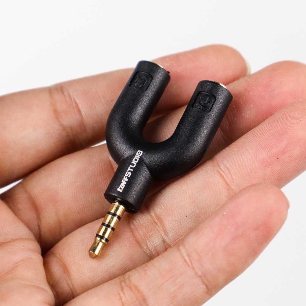 Splitter Audio Shape U 3.5mm ke Headphone &amp; Mic - K0650