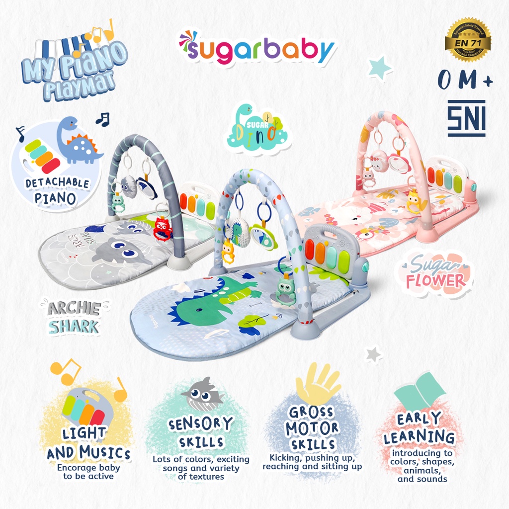 Sugar Baby My Piano Playmat Baby Gym Playgym Matras Bayi