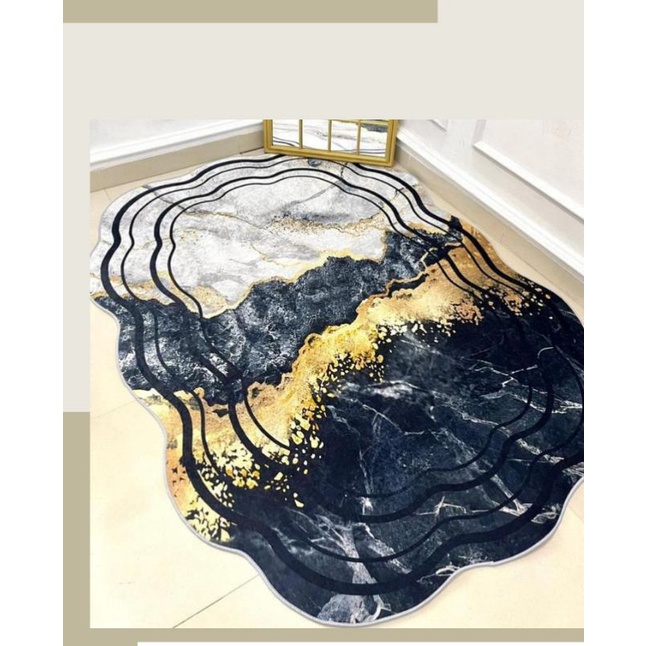 Karpet Marble 4 || Karpet Estetik || Karpet Polyester 140x200 cm || Antislip