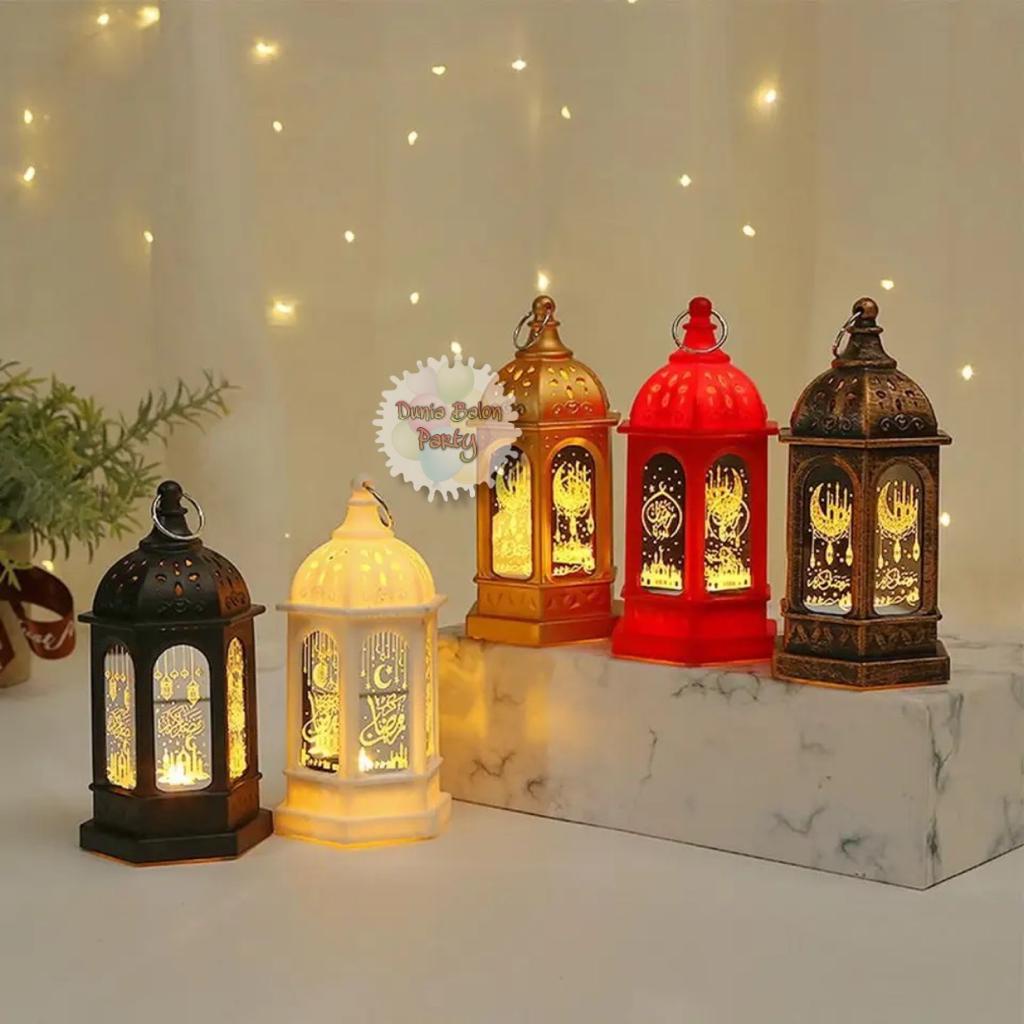 Lentera Lilin Led Idul Fitri / Hiasan Souvenir Lebaran Lilin Elektrik