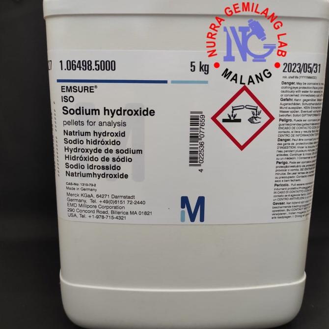 NaOH PA/ Natrium Hydroksida/ Soda Api Merck/ Ecer Per Gram