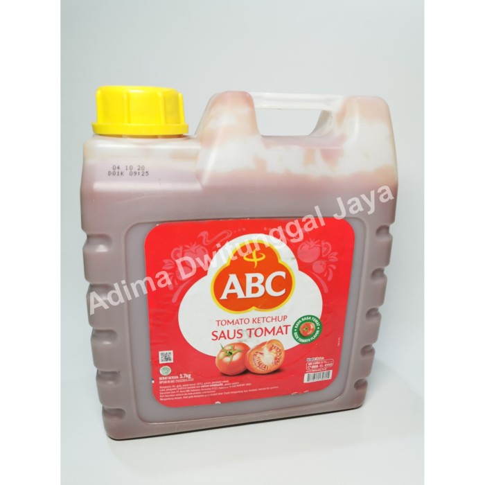 

Asa Saus Tomat Abc Dirigen / Sambal Tomat Jerigen / Galon 5.7 Kg