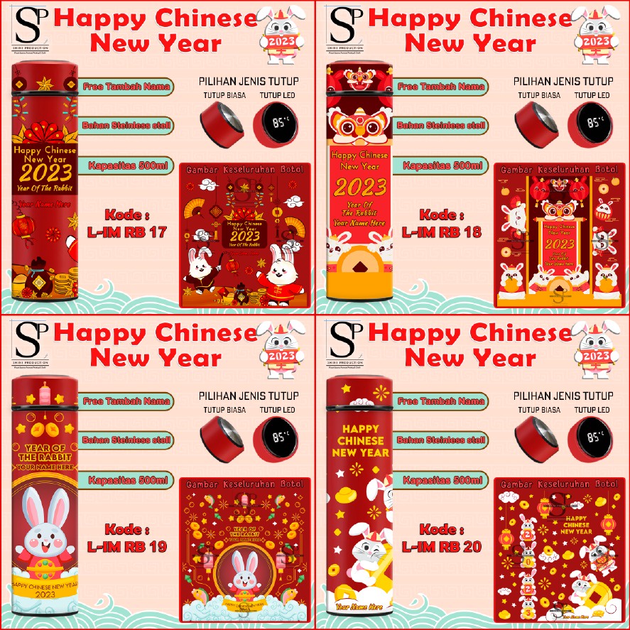 Botol Termos Imlek Tumbler Indicator LED Chinese New Year